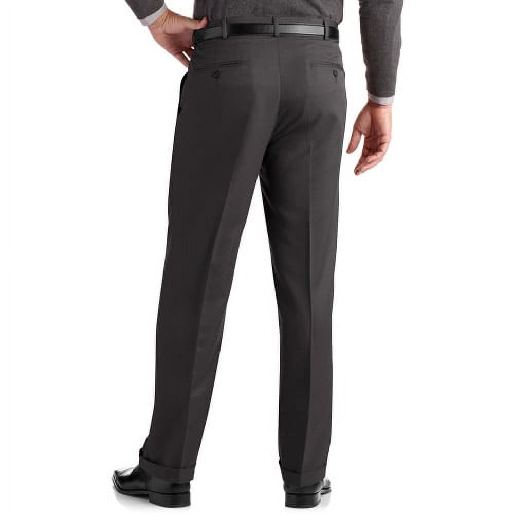 George Big \u0026 Tall Men's Pleated Cuffed Microfiber Dress Pants with  Expandable Waist - Walmart.com