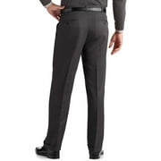 George Mens & Big Mens Classic Fit Pleated Cuffed Microfiber Dress Pants with Adjustable Waistband, Sizes 30-54