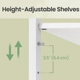 thumbnail image 4 of LEDREM Kitchen Rolling Island Cart with 2 Drawers, Adjustable Shelves, Hooks, Mobile Kitchen Storage and Prep Table, Large Worktop, Oak Beige and Matte White, 4 of 6