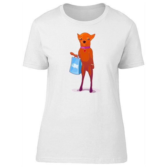 Chihuahua With Hand Bag T-Shirt Women -Image by Shutterstock, Female Small