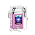 thumbnail image 3 of Teissuly Clearance Outdoor Windproof Lighter Electric Lighters USB Rechargeable-Flameless-Plasma Cool Lighters For Camping,Hiking,Adventure(Pink, ) Teissuly WER2023081406544, 3 of 7