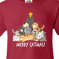thumbnail image 4 of Inktastic Merry Catmas with Cat Tree and Yellow Star Youth T-Shirt, 4 of 5