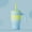 Gradient Lime Blue, variant on 14oz Insulated Coffee Mug with Handle & Straw - Aesthetic Small Tumbler for Women, Double Wall Stainless Steel Cup, Pastel Vibrant Silicone Boot Sleeve, Splash Proof Lid, Fits Cup Holder Drinking Cup