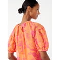 thumbnail image 4 of Scoop Women's Elbow Puff Sleeve Top, 4 of 5