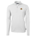 thumbnail image 2 of Men's Cutter & Buck White Iowa State Cyclones Big & Tall Virtue Eco Pique Recycled Quarter-Zip Pullover Top, 2 of 3