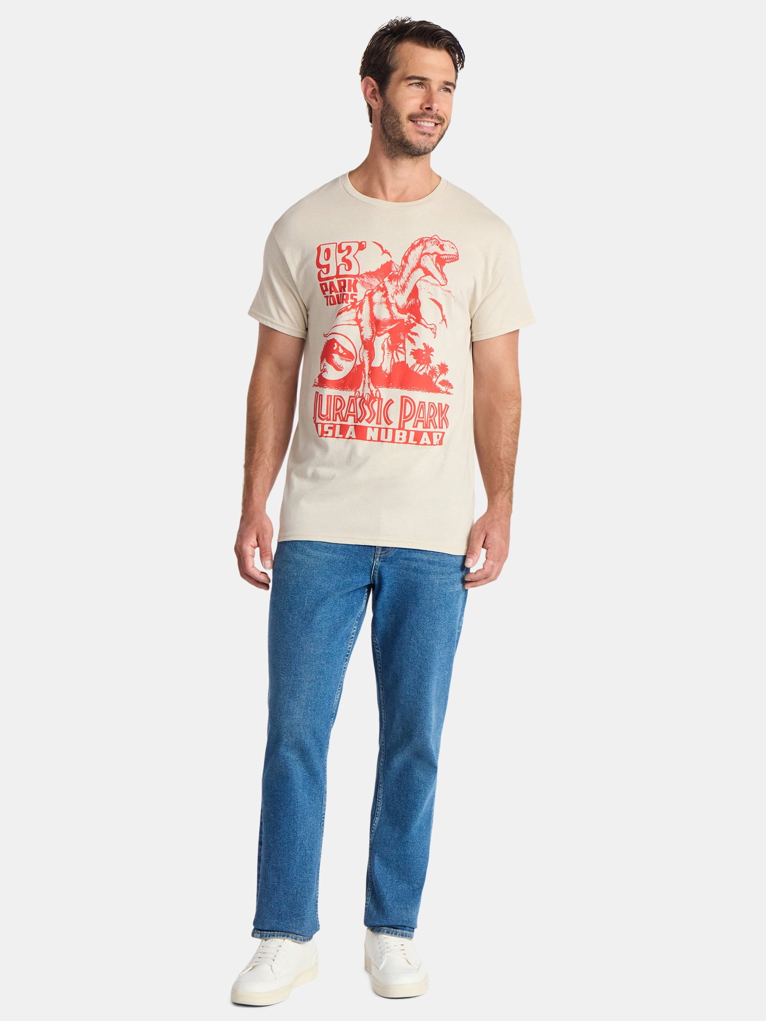 Jurassic Park Men's and Big Men's Tours Graphic Tee with Short Sleeves, Sizes S-3XL