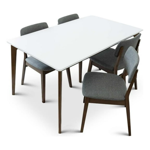 Siriana Modern Solid Wood Dining Room & Kitchen Table and Chair Set