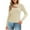 Beige, variant on aidice T Shirts for Women Crewneck Long Sleeve Slim Fitting Tops Crisscross Comfy Keyhole Tee Shirts