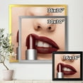 thumbnail image 4 of Designart 'Red Lipstick Getting Applyed On Woman Lips' Modern Framed Art Print, 4 of 4