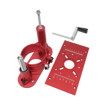 Router Table Insert Plate Router Lift Kit - Woodworking Router Lift Flip Plate for 65mm Motor Trimming Machine-Red