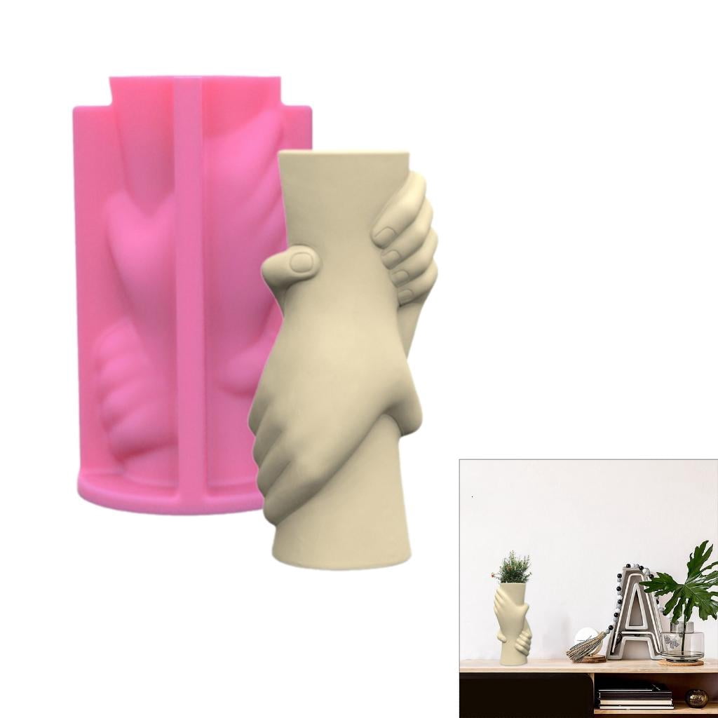 Hand Flower Pots Mold Pen Holder Silicone Mould Concrete Planter Mold Epoxy Resin for Enthusiasts