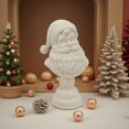 thumbnail image 4 of Santa Bust Christmas Tabletop Decoration, White Resin Santa Head Statue for Holiday Home Decor, Festive Figurine for Tabletop, Bookshelf, Office Desk, and Mantle Christmas Ornaments, 4 of 5