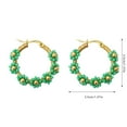 thumbnail image 2 of WIFKLSIIPG 1 Paire de Boucles d'Oreilles Fleur Boho Printemps et Été Fleurs Colorées Boucles d'Oreilles Perlées pour Femmes Boucles d'Oreilles Rondes Perlées, 2 of 5
