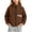 Brown, variant on Girls Full-Zip Fleece Jacket Warm Lightweight Soft with Pockets Stand-Up Collar Gray for School Outdoor Everyday,Size 2-3 T