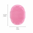 thumbnail image 2 of Pet Bath Brush, Soft Rubber Massage Grooming Tool for Dogs and Cats, Shower Brush with Adjustable Ring Handle for Bathing(4.84*3.54in,Gray), 2 of 5