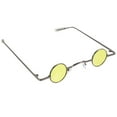thumbnail image 2 of EeaseMX Gafas de sol con montura redonda pequeña, creativas, decorativas, para fiesta y playa, para hombres y mujeres (amarillas), 2 of 8