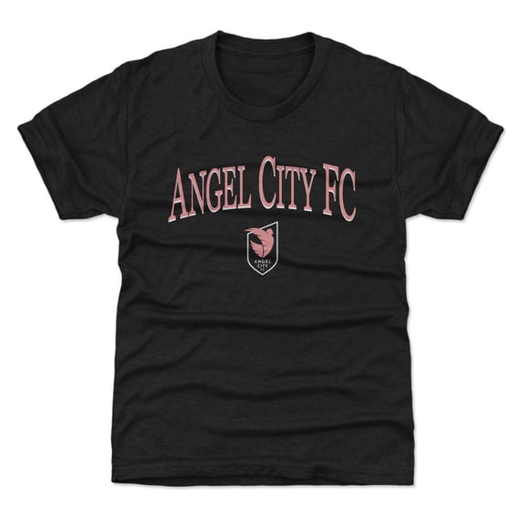 Youth 500 Level Black Angel City FC Team Arch Name Graphic T-Shirt
