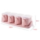 thumbnail image 3 of Cateissary Juego de 4 cajas de condimentos para especias, sal, azúcar, tarros, pimienta, condimento, contenedor de almacenamiento con cuchara Cocina y Comedor rosa, 3 of 6