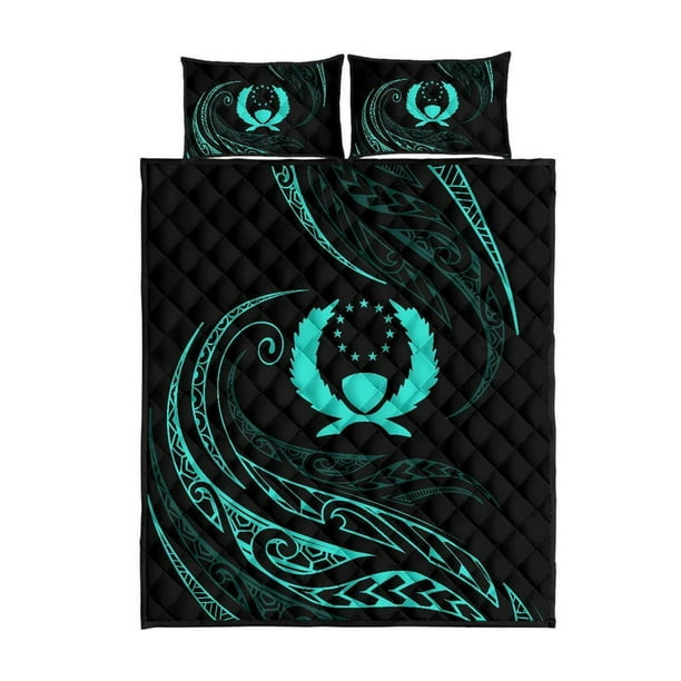 Juego de Cama Colcha Islas Pohnpei - Turquesa - Estilo Frida