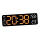 thumbnail image 2 of Reloj despertador digital multiusos con pantalla de temperatura para el hogar, moderno y digital. Luz naranja, 2 of 9