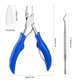 thumbnail image 4 of Nail Art Clipper Acero inoxidable Uña encarnada Toenail Remover Nipper Bolsillo de viaje Manicura Pedicura Pies Alicates Tijera Azul Inevent CE003228-03, 4 of 7