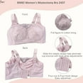 thumbnail image 5 of BIMEI Women Mastectomy Bra Breast Prosthesis with Pockets Wirefree Comfort Plus Size Everyday Bra 2437,Purple,36 for B/C/D, 5 of 6