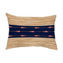 Simply Daisy, 14" x 20" Oar Stripe Center Navy Decorative Stripe Outdoor Pillow