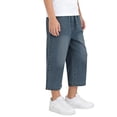 thumbnail image 2 of Eltusu Boys Denim Shorts, Elastic Waist Straight Legs Casual Below the Knee Capris Shorts Dark Blue Size 7-8 T, 2 of 6