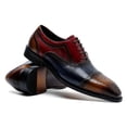 thumbnail image 4 of Santimon Blue Dress Shoes for Men Multicolor Wingtip Brogue Derby Shoes Lace-up Classic Formal Shoes US 12, 4 of 8