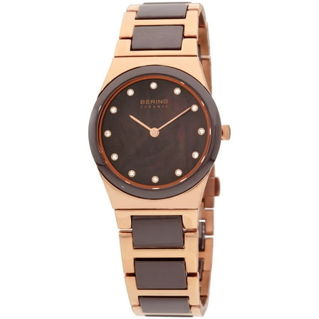 Bering Ceramic Quartz Movement Brown Dial Ladies Watch 32230-765