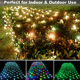 thumbnail image 5 of Dinheiro 192 luces solares LED, luces de red de 9,8 pies x 6,5 pies, luces de red de hadas, decoración de arbustos para jardín, bodas y fiestas, 5 of 5