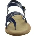 thumbnail image 4 of Women's Journee Collection Vasek Flat Thong Sandal Blue Faux Leather 6.5 M, 4 of 7