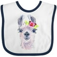 thumbnail image 3 of Inktastic Cute Llama with Flower Boys or Girls Baby Bib, 3 of 4