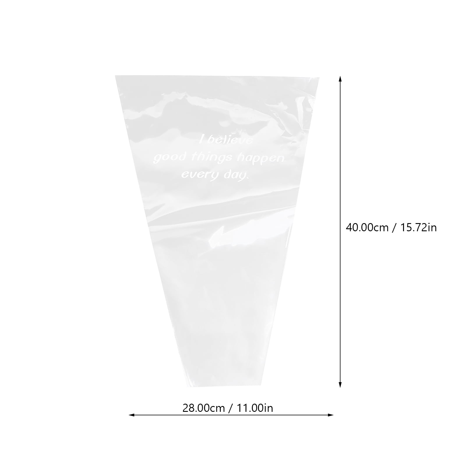 Flower Bouquet Clear Cellophane Bags Plastic Sleeves 13x25x4 Inches