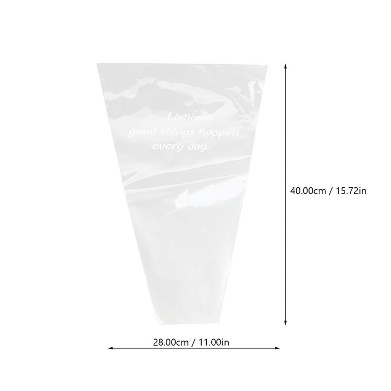 EXCEART Transparent Flower Bouquet Bag Flower Wrapping Paper 100 Pcs  Plastic Bags Flower Bouquet Sleeve Cellophane Bags Rose Packaging Bags  Clear