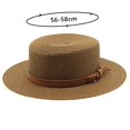 thumbnail image 3 of Classic British Summer Sun Hat with Flat Top for Travel Casual Style Daily Leisure Wear, 3 of 3