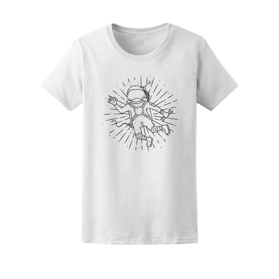 Amazing & Cool Astronaut Sketch Tee Women's -Image by Shutterstock