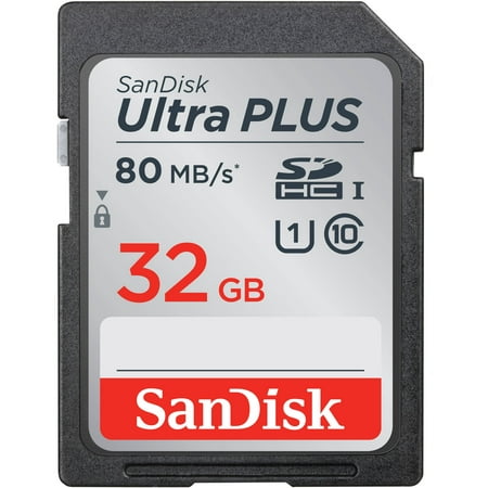 SanDisk 32 GB Ultra PLUS Class 10 UHS-1 SDHC Memory (Best Memory Card For Camera 2019)