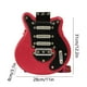 thumbnail image 3 of Guitar Shape Backpack | PU Leather Sling Daypack | Crossbody Shoulder Bag | Rhinestone Rivets | Gradient Strap | Musical Style | Large Zipper Pockets | 31x28x8cm | Red Green Brown, 3 of 6