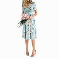 thumbnail image 1 of Gupgi Robe Décontractée pour Femmes avec Ceinture, Imprimé Floral Manches Courtes Col en V, 1 of 3