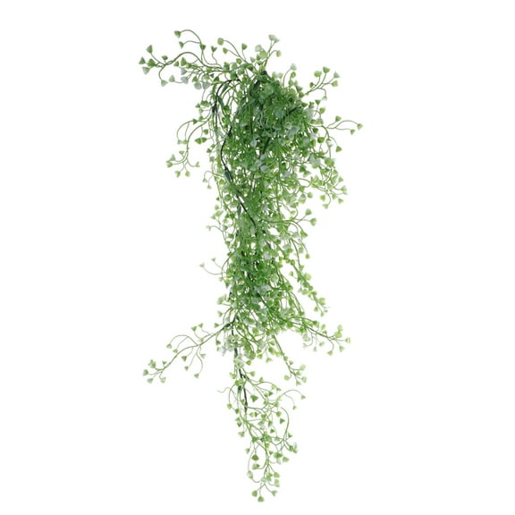ULTNICE Artificial Flower Rattan Green Plastic Hanging Plant Family Garden 1Set