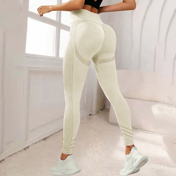 3D Cellulite Leggings for Women Cellulite Compression Lift & Smooth Leggings Seamless Tummy Control Yoga Pants White S