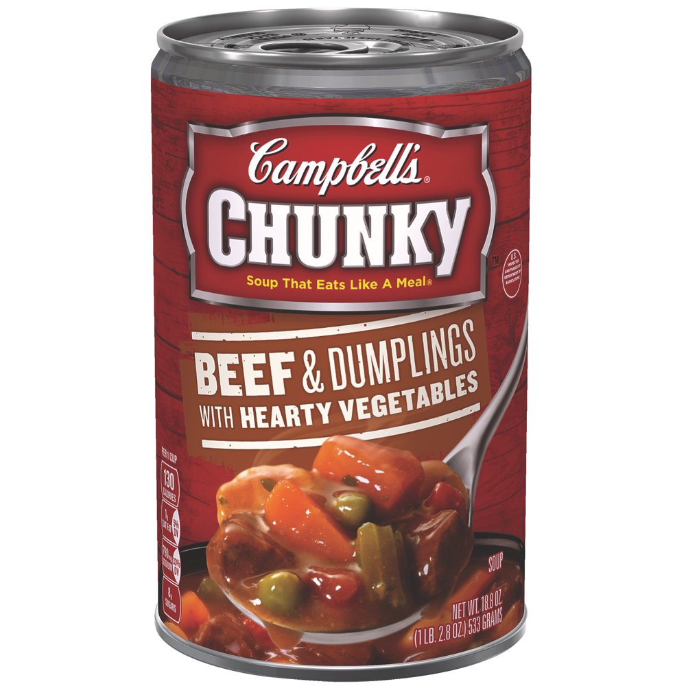 Campbell's Chunky Beef & Dumplings with Hearty Vegetables Soup, 18.8 oz