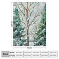 thumbnail image 4 of Pratyus Snowflakes Trees Print Throw Blanket Flannel Hand/Machine Wash All Seasons Lightweight Anti-Pilling Wrinkle Resistant Cozy Blanket 60x80in, 4 of 6