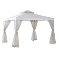 thumbnail image 2 of Sunjoy 10x10 Outdoor Soft Top Patio Gazebo with Netting  Small Tent Canopy 2 Tier Steel Frame White, 2 of 11