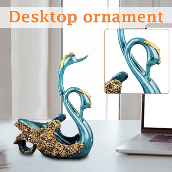 Swan Shaped Red Wine Rack, Simple Handicraft Decoration Ornament For Home & Kitchen, Decorative Wine Storage Holder With Dual Swan Design For Living Room Dining Room Party Decor