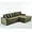Green, variant on LEONX Oversized Two-Piece Couches, L Shaped Sofa, Corduroy, Right Chaise Daybed,with Armrests,Eight Throw Pillows,Corner Sofa,Easy to Assemble, Beige