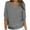 Gray, variant on Aueoeo Fall Outfits for Women, Women's Knit Sweaters Elegant Oversized Sweater Crew Neck 3/4 Sleeve Sweater Comfort Pullover Sweater