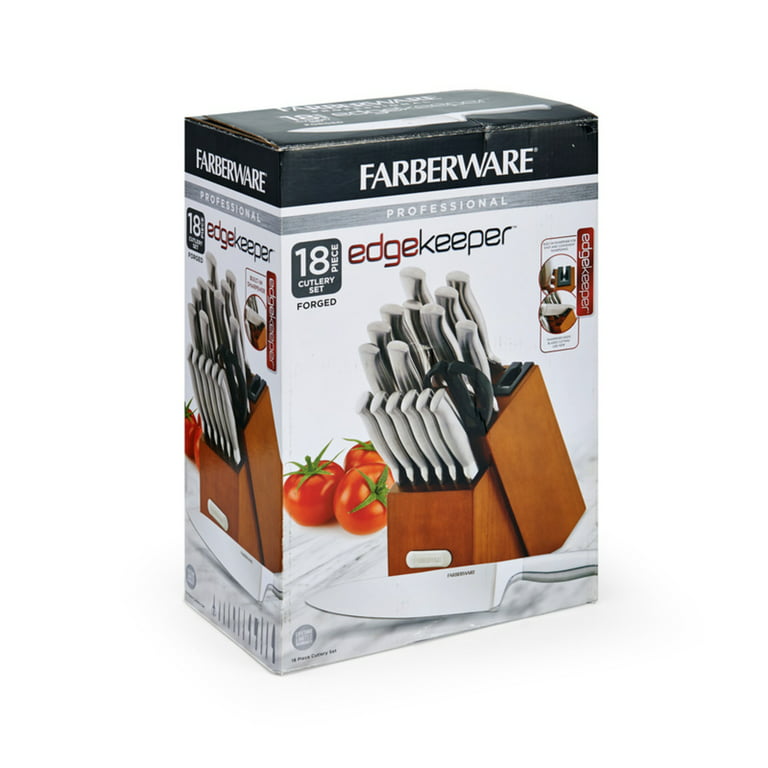 Farberware 15 Piece Delrin Cutlery Set with Built-in Edgekeeper