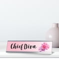 thumbnail image 2 of Chief Diva, Floral Designer Office Gift Desk Sign (2 x 8"), 2 of 3